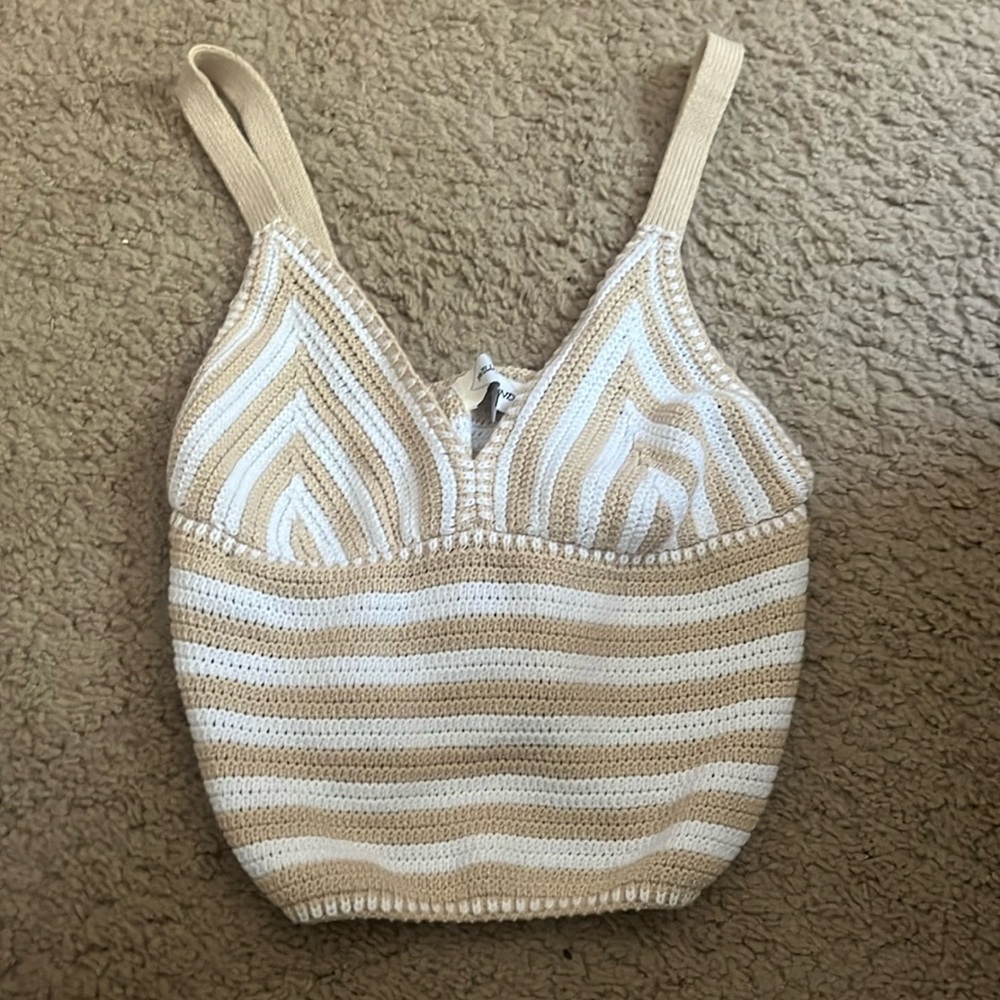 Never worn summer crochet tank.